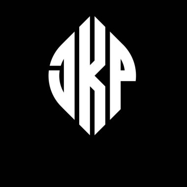 Daire ve elips şekilli JKP daire harf logosu tasarımı. Tipografik biçimli JKP elips harfleri. Üç baş harf daire şeklinde bir logo oluşturuyor. JKP Çember Amblemi Soyut Monogram Harf İşaretleyici. JKP daire harfli logo tasarımı daire ve ellip