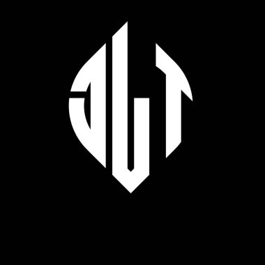 Çember ve elips şekilli JLT daire harf logosu tasarımı. Tipografik biçimli JLT elips harfleri. Üç baş harf daire şeklinde bir logo oluşturuyor. JLT Çemberi Amblemi Soyut Monogram Harf İşaretleyici. Çember ve ellip ile JLT daire harf logosu tasarımı