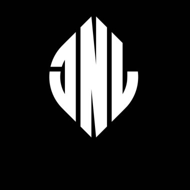 Çember ve elips şekilli JNL daire harf logosu tasarımı. Tipografik biçimli JNL elips harfleri. Üç baş harf daire şeklinde bir logo oluşturuyor. JNL Çember Amblemi Soyut Monogram Harf İşaretleyici Vektörü.