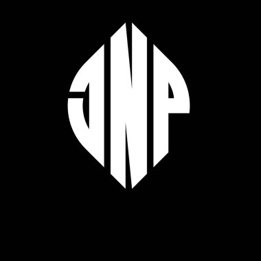 Daire ve elips şekilli JNP daire harf logosu tasarımı. Tipografik biçimli JNP elips harfleri. Üç baş harf daire şeklinde bir logo oluşturuyor. JNP Çember Amblemi Soyut Monogram Harf İşaretleyici Vektörü.