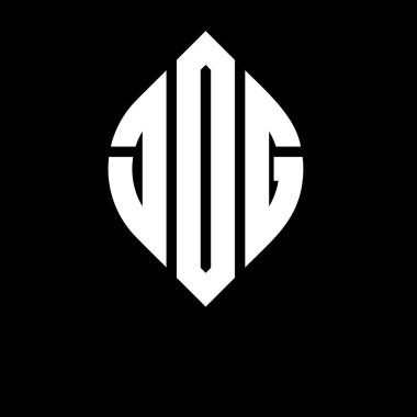 Çember ve elips şekilli JOG daire harf logosu tasarımı. Typographic tarzında JOG elips harfleri. Üç baş harf daire şeklinde bir logo oluşturuyor. JOG Çemberi Amblemi Soyut Monogram Harf İşaretleyici Vektörü.