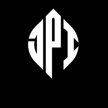 Çember ve elips şekilli JPI daire harf logosu tasarımı. Typographic tarzında elips harfler. Üç baş harf daire şeklinde bir logo oluşturuyor. JPI Çember Amblemi Soyut Monogram Harf İşaretleyici. JPI daire harfli logo tasarımı daire ve ellip