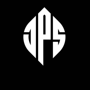 Çember ve elips şekilli JPS daire harf logosu tasarımı. Typographic tarzında JPS elips harfleri. Üç baş harf daire şeklinde bir logo oluşturuyor. JPS Çemberi Amblemi Soyut Monogram Harf İşaretleme Vektörü.