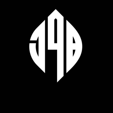 Çember ve elips şekilli JQB daire harf logosu tasarımı. Tipografik biçimli JQB elips harfleri. Üç baş harf daire şeklinde bir logo oluşturuyor. JQB Çemberi Amblemi Soyut Monogram Harf İşaretleyici Vector.JQB daire harfli logo tasarımı daire ve ellip