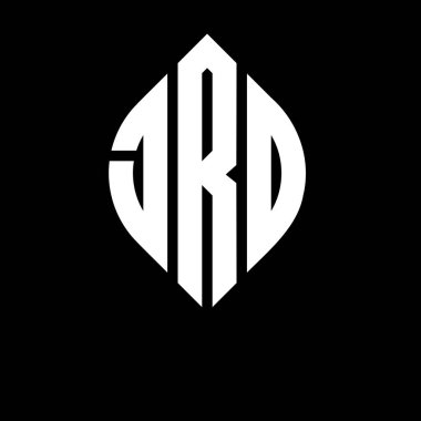 Daire ve elips şekilli JRO daire harf logosu tasarımı. Typographic tarzında JRO elips harfleri. Üç baş harf daire şeklinde bir logo oluşturuyor. JRO Çemberi Amblemi Soyut Monogram Harf İşaretleyici Vektörü.
