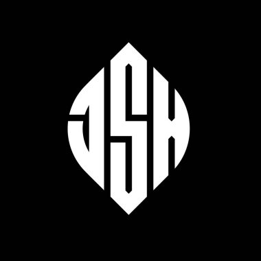 Dairesel ve elips şekilli JSX daire harf logosu tasarımı. Tipografik tarzda JSX elips harfleri. Üç baş harf daire şeklinde bir logo oluşturuyor. JSX Çember Amblemi Soyut Monogram Harf İşaretleyici Vektörü.