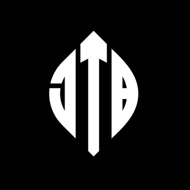 Çember ve elips şekilli JTB daire harf logosu tasarımı. Tipografik tarzda JTB elips harfleri. Üç baş harf daire şeklinde bir logo oluşturuyor. JTB Çember Amblemi Soyut Monogram Harf İşaretleyici. Çember ve ellip ile JTB daire harf logosu tasarımı