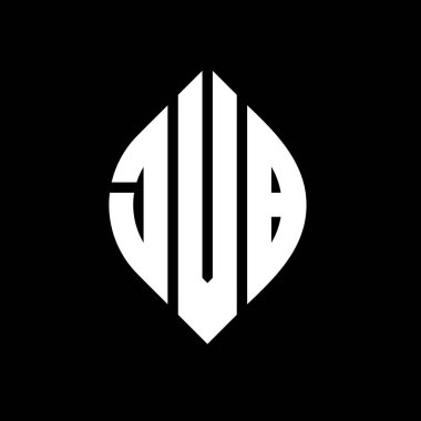 Çember ve elips şekilli JVB daire harf logosu tasarımı. Tipografik biçimli JVB elips harfleri. Üç baş harf daire şeklinde bir logo oluşturuyor. JVB Çember Amblemi Soyut Monogram Harf İşaretleyici Vektörü.