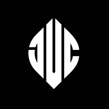 Dairesel ve elips şekilli JVC daire harf logosu tasarımı. Tipografik biçimli JVC elips harfleri. Üç baş harf daire şeklinde bir logo oluşturuyor. JVC Çember Amblemi Soyut Monogram Harf İşaretleyici Vektörü.