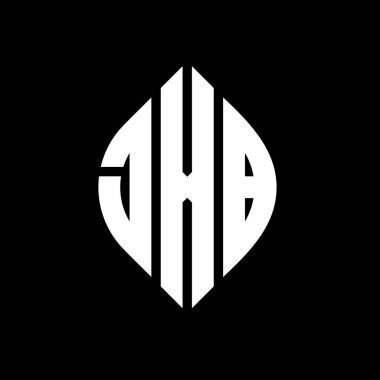 Çember ve elips şekilli JXB daire harf logosu tasarımı. Tipografik tarzda JXB elips harfleri. Üç baş harf daire şeklinde bir logo oluşturuyor. JXB Çember Amblemi Soyut Monogram Harf İşaretleyici Vektörü.