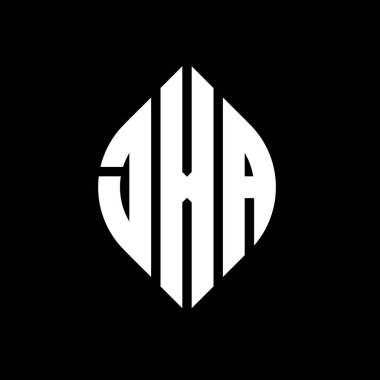 Çember ve elips şekilli JXA daire harfli logo tasarımı. Tipografik tarzda JXA elips harfleri. Üç baş harf daire şeklinde bir logo oluşturuyor. JXA Çember Amblemi Soyut Monogram Harf İşaretleyici Vektörü.