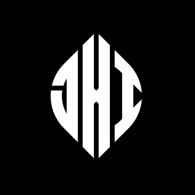 Daire ve elips şekilli JXI daire harf logosu tasarımı. Typographic tarzında elips harfler. Üç baş harf daire şeklinde bir logo oluşturuyor. JXI Çember Amblemi Soyut Monogram Harf İşaretleyici Vektörü.