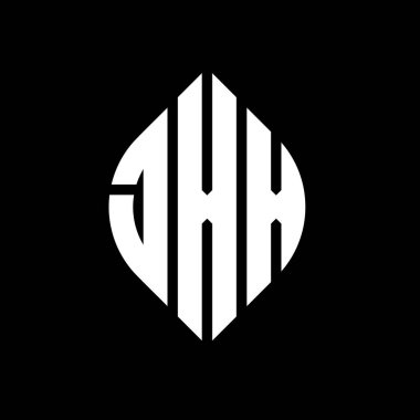 Çember ve elips şekilli JXX daire harf logosu tasarımı. Tipografik biçimli JXX elips harfleri. Üç baş harf daire şeklinde bir logo oluşturuyor. JXX Çember Amblemi Soyut Monogram Harf İşaretleyici Vektörü.