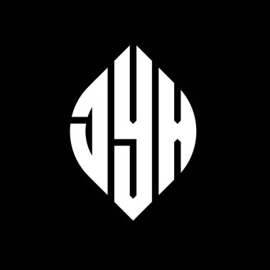 Daire ve elips şekilli JYX daire harf logosu tasarımı. Tipografik tarzda JYX elips harfleri. Üç baş harf daire şeklinde bir logo oluşturuyor. JYX Çember Amblemi Soyut Monogram Harf İşaretleyici Vektörü.