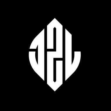 Çember ve elips şekilli JZL daire harf logosu tasarımı. Tipografik biçimli JZL elips harfleri. Üç baş harf daire şeklinde bir logo oluşturuyor. JZL Çemberi Amblemi Soyut Monogram Harf İşareti Vektörü. Çember ve ellip ile JZL daire harf logosu tasarımı
