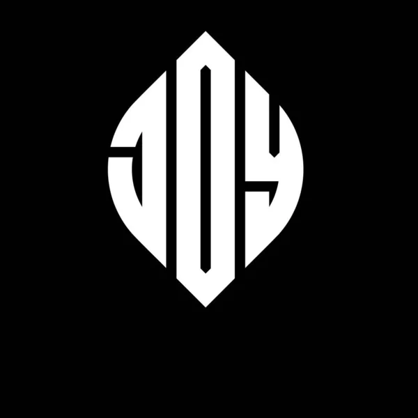 Diseño Del Logotipo Letra Del Círculo Jdy Con Forma Círculo — Archivo Imágenes Vectoriales