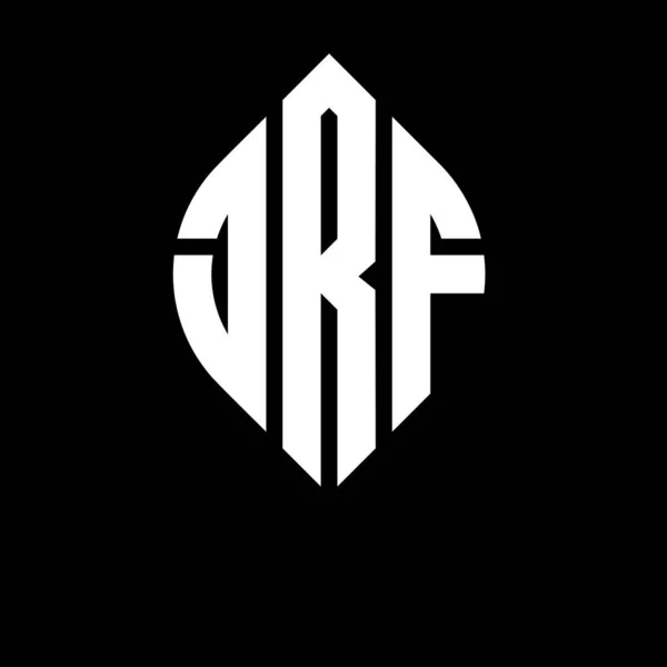 Jrf Cirkel Letter Logo Ontwerp Met Cirkel Ellips Vorm Jrf — Stockvector