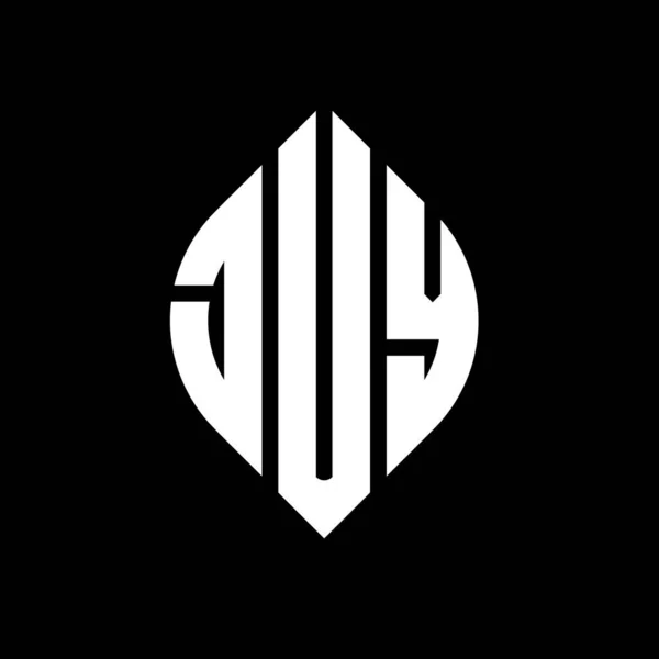 Diseño Logotipo Letra Círculo Juy Con Forma Círculo Elipse Elipse — Archivo Imágenes Vectoriales