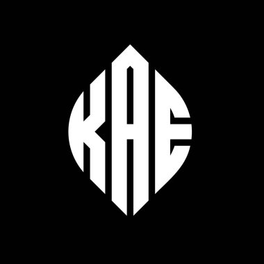 Çember ve elips şekilli KAE daire harf logosu tasarımı. Tipografik tarzda elips harfler. Üç baş harf daire şeklinde bir logo oluşturuyor. KAE Çember Amblemi Soyut Monogram Harf İşaretleme Vektörü.