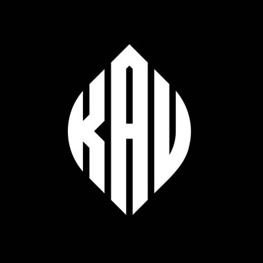 Çember ve elips şekilli KAU daire harf logosu tasarımı. Tipografik biçimli KAU elips harfleri. Üç baş harf daire şeklinde bir logo oluşturuyor. KAU Çemberi Amblemi Soyut Monogram Harfi Mark Vector.KAU daire harfli logo tasarımı daire ve ellip