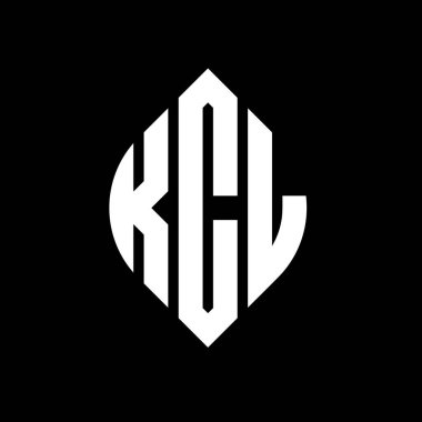 Çember ve elips şekilli KCL daire harf logosu tasarımı. Tipografik biçimli KCL elips harfleri. Üç baş harf daire şeklinde bir logo oluşturuyor. KCL Çember Amblemi Soyut Monogram Harf İşaretleyici Vektörü.