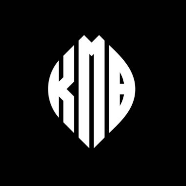 Çember ve elips şekilli KMB daire harf logosu tasarımı. Tipografik biçimli KMB elips harfleri. Üç baş harf daire şeklinde bir logo oluşturuyor. KMB Çemberi Amblemi Soyut Monogram Harf İşaretleyici Vektörü.