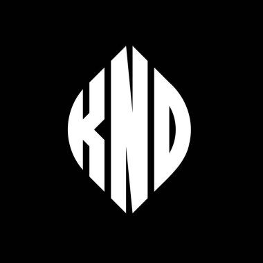 Çember ve elips şekilli KNO daire harf logosu tasarımı. Tipografik biçimli KNO elips harfleri. Üç baş harf daire şeklinde bir logo oluşturuyor. KNO Çember Amblemi Soyut Monogram Harf İşaretleme Vektörü.