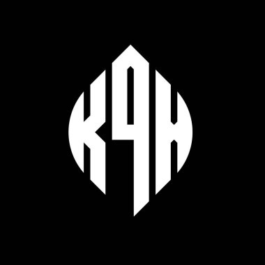 Çember ve elips şekilli KQX daire harf logosu tasarımı. Tipografik biçimli KQX elips harfleri. Üç baş harf daire şeklinde bir logo oluşturuyor. KQX Çember Amblemi Soyut Monogram Harf İşaretleyici Vektörü.