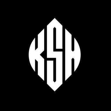 Çember ve elips şekilli KSX daire harf logosu tasarımı. Tipografik biçimli KSX elips harfleri. Üç baş harf daire şeklinde bir logo oluşturuyor. KSX Çember Amblemi Soyut Monogram Harf İşaretleyici Vektörü.