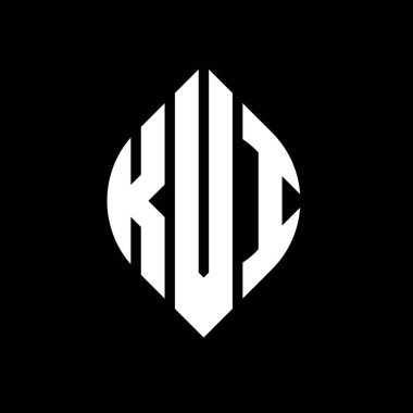 Çember ve elips şekilli KVI daire harf logosu tasarımı. Tipografik biçimli KVI elips harfleri. Üç baş harf daire şeklinde bir logo oluşturuyor. KVI Çember Amblemi Soyut Monogram Harf İşaretleme Vektörü.