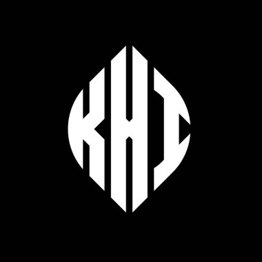 Çember ve elips şekilli KXI daire harf logosu tasarımı. Tipografik biçimli KXI elips harfleri. Üç baş harf daire şeklinde bir logo oluşturuyor. KXI Çember Amblemi Soyut Monogram Harf İşaretleme Vektörü.