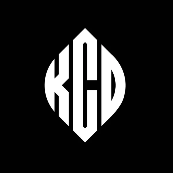 Kco Circle Letter Logo Design Circle Ellipse Shape Kco Ellipse — Stock Vector