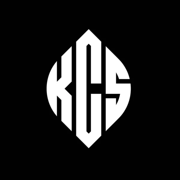 Kcs Circle Letter Logo Design Circle Ellipse Shape Kcs Ellipse — Stock Vector