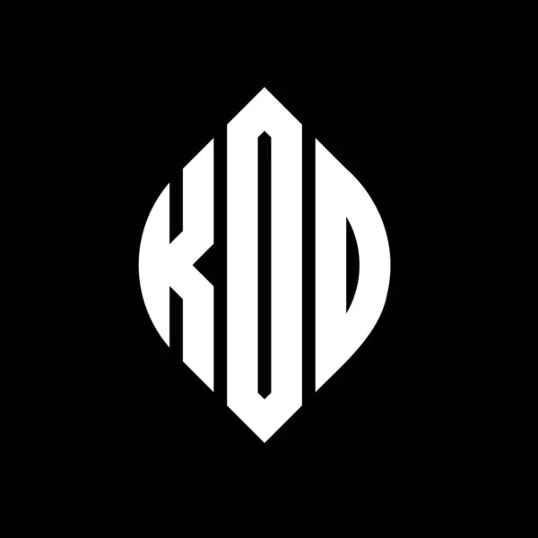 Σχεδιασμός Λογότυπου Του Kdo Κύκλου Κύκλο Και Σχήμα Έλλειψης Kdo — Διανυσματικό Αρχείο