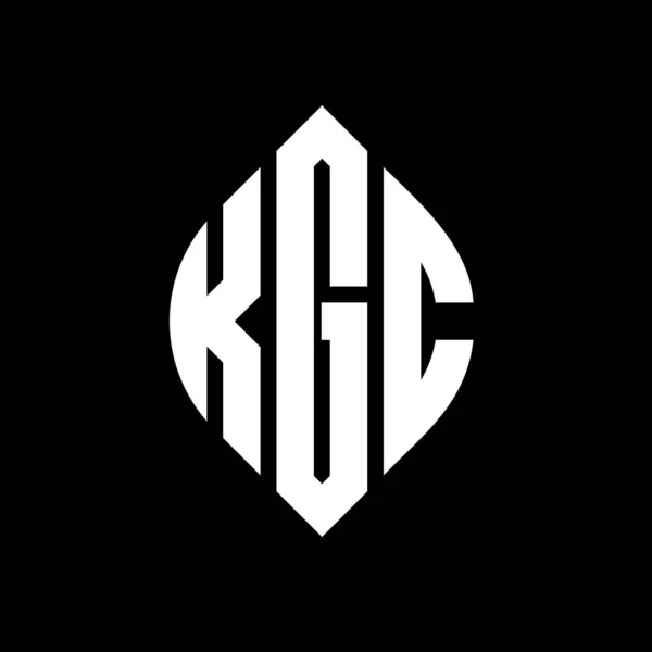 Kgc Circle Letter Logo Design Circle Ellipse Shape Kgc Ellipse — Stock Vector