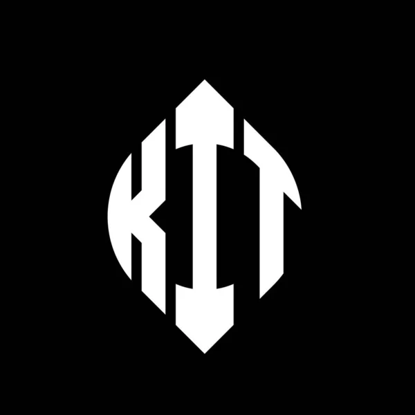 Logo Design Des Kit Kreises Mit Kreis Und Ellipse Kit — Stockvektor