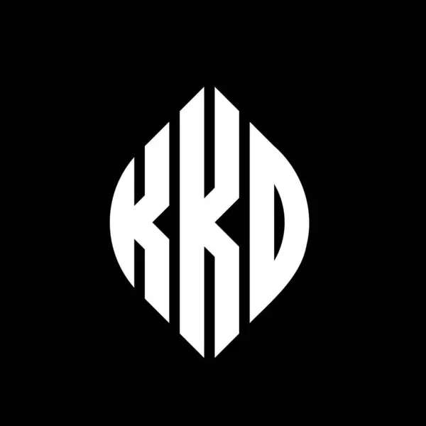 Kko Circle Letter Logo Design Circle Ellipse Shape Kko Ellipse — Stockvektor