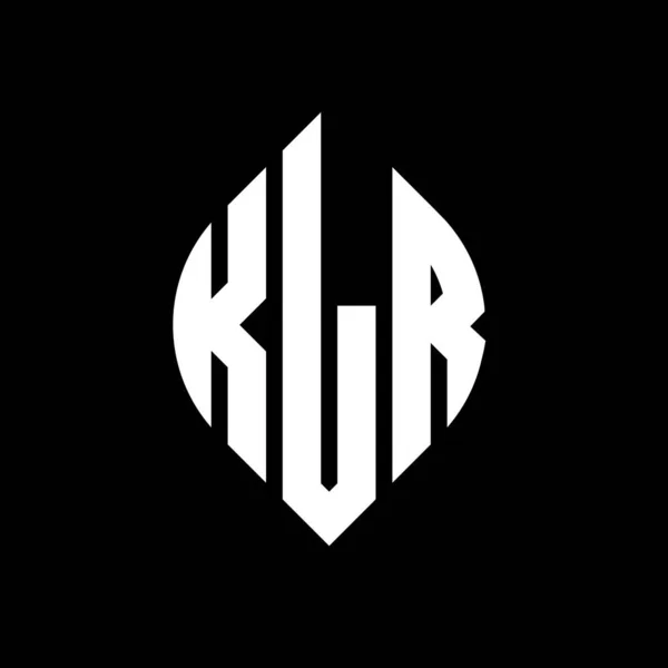 Klr Circle Letter Logo Design Circle Ellipse Shape Klr Ellipse — стоковый вектор