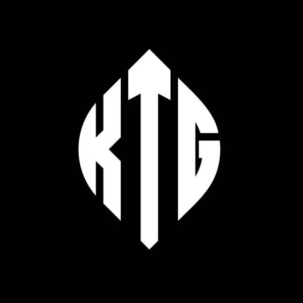 Σχεδιασμός Λογότυπου Του Ktg Κύκλου Κύκλο Και Σχήμα Έλλειψης Ktg — Διανυσματικό Αρχείο