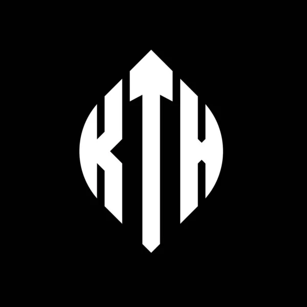 Ktx Kreis Buchstabe Logo Design Mit Kreis Und Ellipsenform Ktx — Stockvektor