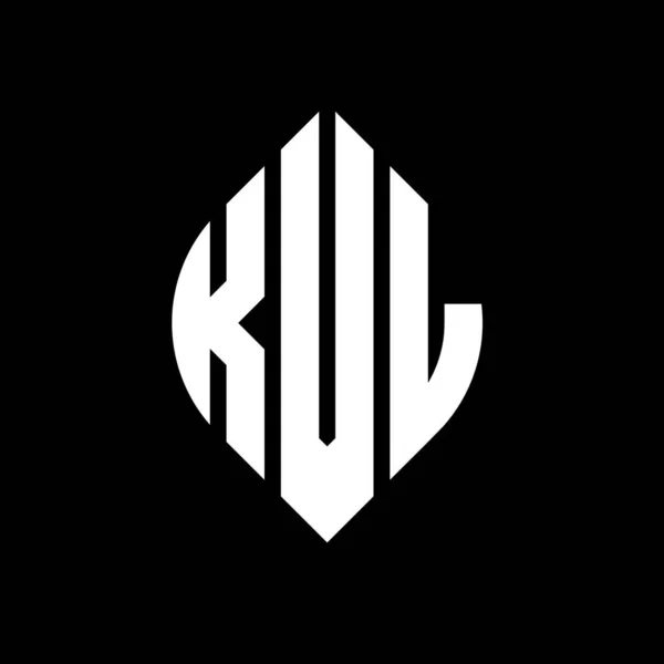 Kvl Circle Letter Logo Design Circle Ellipse Shape Kvl Ellipse — Stock Vector