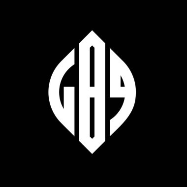 Çember ve elips şekilli LBQ daire harf logosu tasarımı. Tipografik biçimli LBQ elips harfleri. Üç baş harf daire şeklinde bir logo oluşturuyor. LBQ Çemberi Amblemi Soyut Monogram Harf İşaretleyici Vektörü.