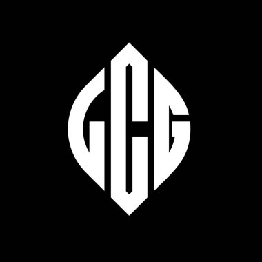 Çember ve elips şekilli LCG daire harf logosu tasarımı. Tipografik biçimli LCG elips harfleri. Üç baş harf daire şeklinde bir logo oluşturuyor. LCG Çember Amblemi Soyut Monogram Harf İşaretleyici Vektörü.