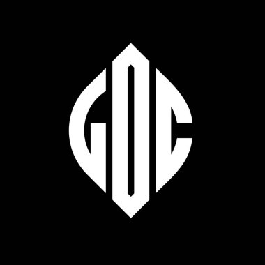 Çember ve elips şekilli LDC daire harf logosu tasarımı. LDC elips harfleri tipografik tarzda. Üç baş harf daire şeklinde bir logo oluşturuyor. LDC Çember Amblemi Soyut Monogram Harf İşareti Vektörü. Çember ve ellip harfli LDC daire harf logosu tasarımı