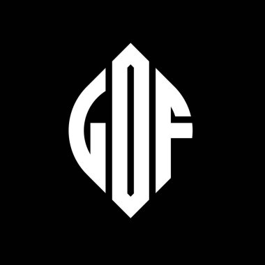 Daire ve elips şekilli LDF daire harf logosu tasarımı. Typographic tarzında LDF elips harfleri. Üç baş harf daire şeklinde bir logo oluşturuyor. LDF Çember Amblemi Soyut Monogram Harf İşaretleyici Vektörü.