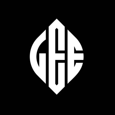 Çember ve elips şekilli LEE daire harf logosu tasarımı. LEE elips harfleri tipografik tarzda. Üç baş harf daire şeklinde bir logo oluşturuyor. LEE Çember Amblemi Soyut Monogram Harf İşaretleme Vektörü.