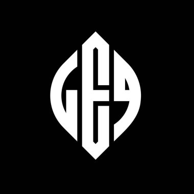 Çember ve elips şekilli LEQ daire harf logosu tasarımı. LEQ elips harfleri tipografik tarzda. Üç baş harf daire şeklinde bir logo oluşturuyor. LEQ Çemberi Amblemi Soyut Monogram Harf İşaretleyici Vektörü.