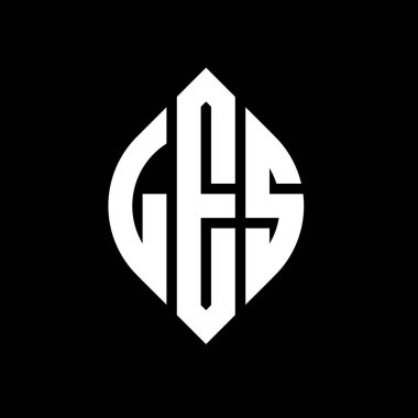 LES daire harf logosu dizaynı daire ve elips şeklinde. Typographic tarzında LES elips harfleri. Üç baş harf daire şeklinde bir logo oluşturuyor. LES Çember Amblemi Soyut Monogram Harf İşaretleme Vektörü.