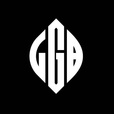 Çember ve elips şekilli LGB daire harf logosu tasarımı. Tipografik tarzda LGB elips harfleri. Üç baş harf daire şeklinde bir logo oluşturuyor. LGB Çember Amblemi Soyut Monogram Harf İşaretleyici Vektörü.
