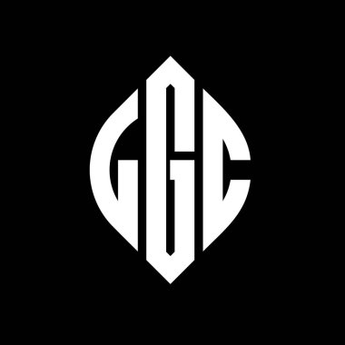 Çember ve elips şekilli LGC daire harf logosu tasarımı. Tipografik biçimli LGC elips harfleri. Üç baş harf daire şeklinde bir logo oluşturuyor. LGC Çember Amblemi Soyut Monogram Harf İşaretleyici Vektörü.